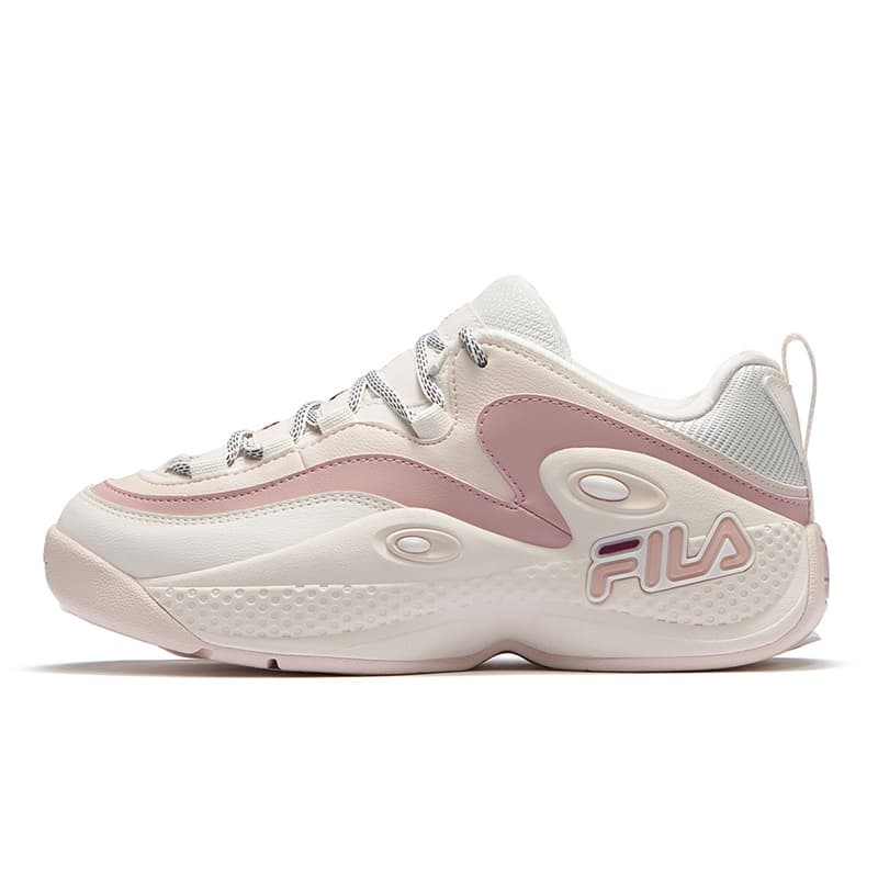 Кроссовки для баскетбола FILA FUSION GH3 Амортизация Low Топ Баскетбольные кроссовки Women's White Розовый - изображение 1