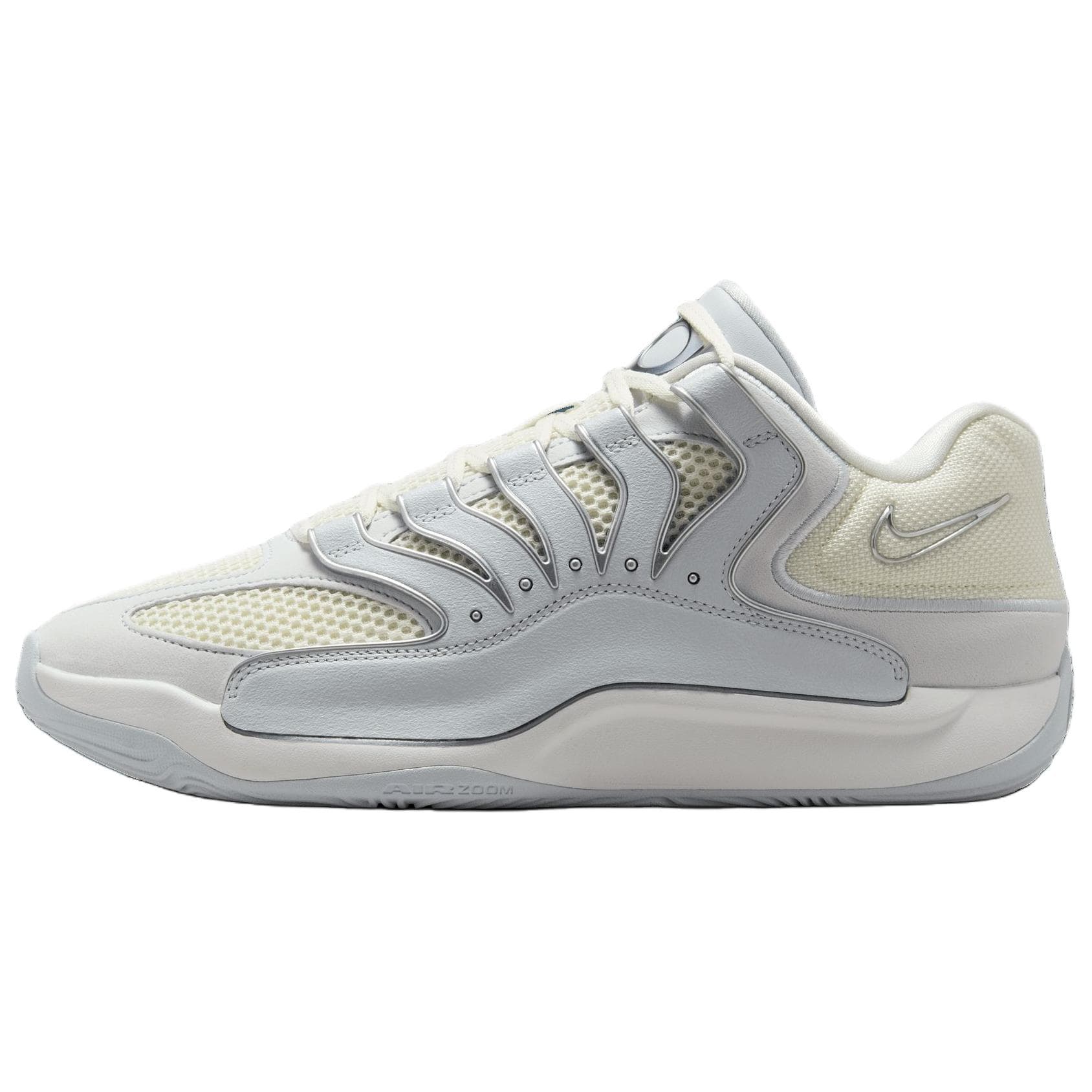 Кроссовки для баскетбола Nike KD 18 Противоскользящие Устойчивые к износу Низкие Баскетбольные кроссовки Мужские Серый Белый - изображение 1