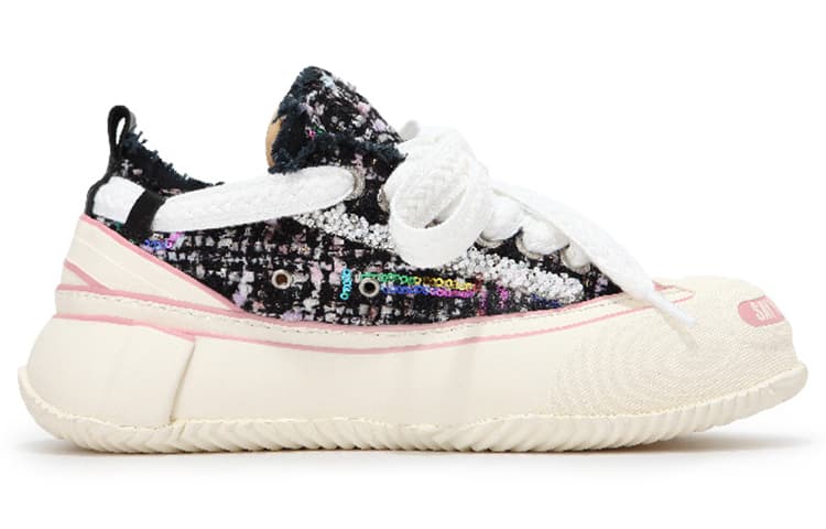 Кеды xVESSEL g.o.p. 2.0 marshmallow lows "black tweed" - изображение 3