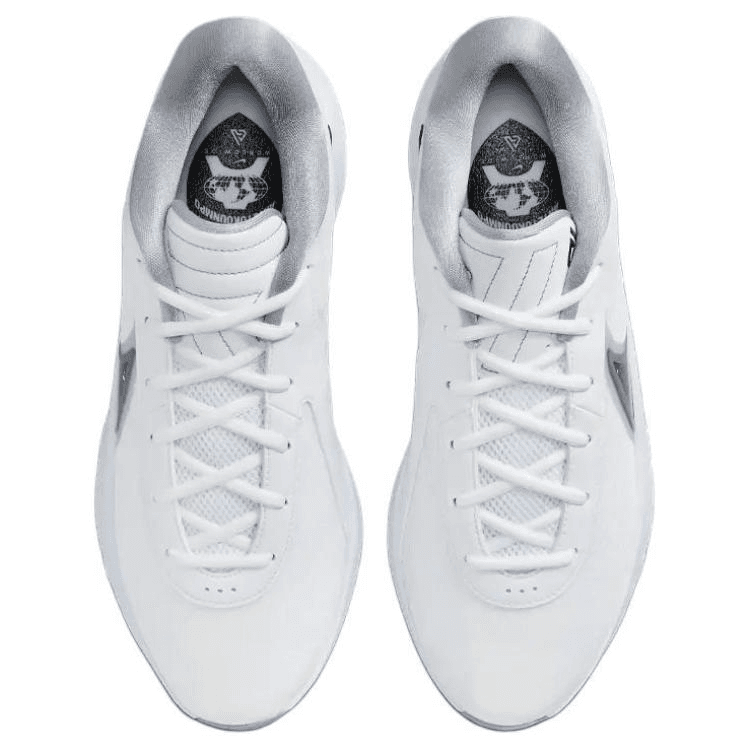 Кроссовки для баскетбола Nike Giannis Freak 6 Противоскользящие Устойчивые к истиранию Низкие Баскетбольные кроссовки Мужские Белые Серые - изображение 4