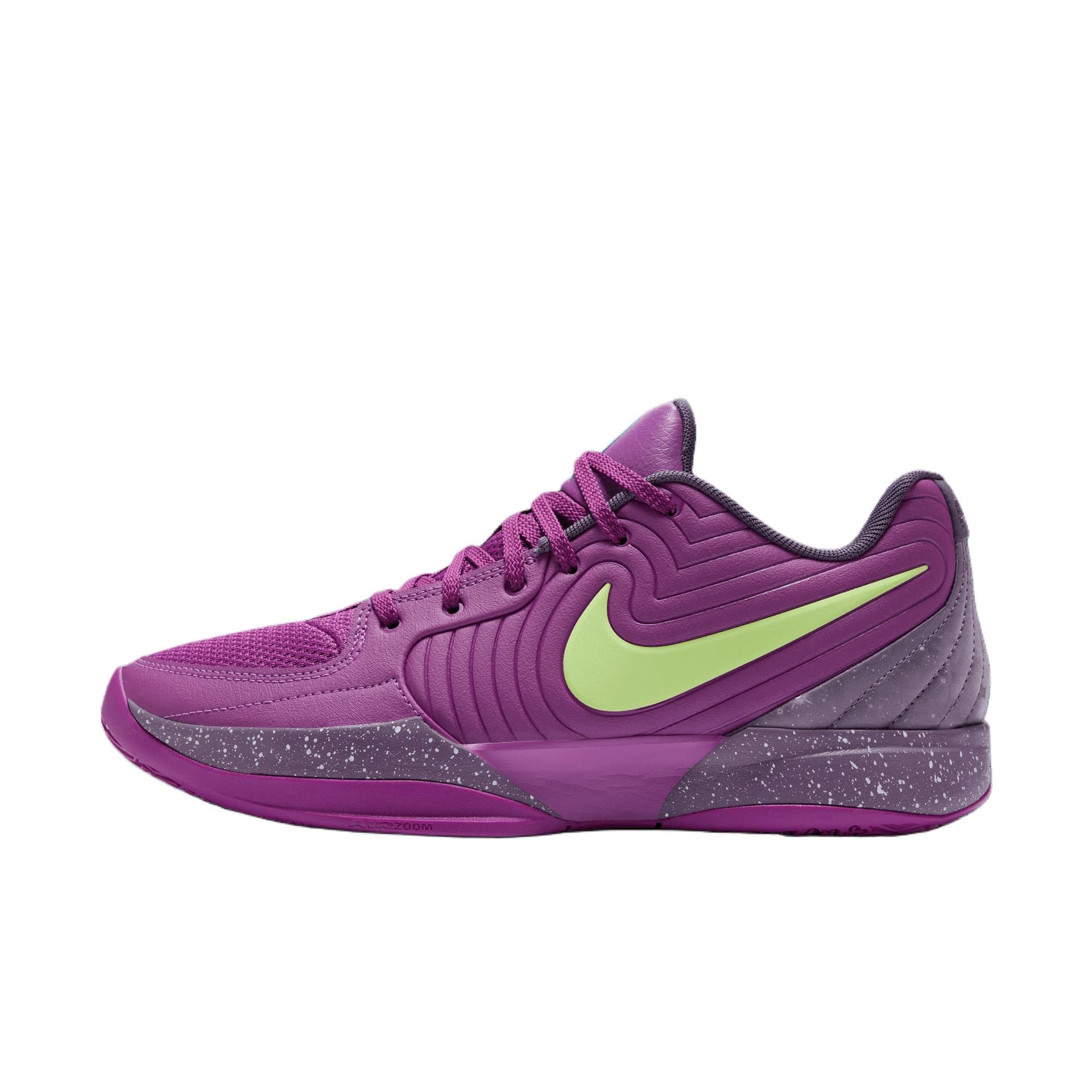 Кроссовки для баскетбола Nike Ja 2 Low Топ Баскетбольные кроссовки Мужские Фиолетовые Желтые Азиатская версия - изображение 8