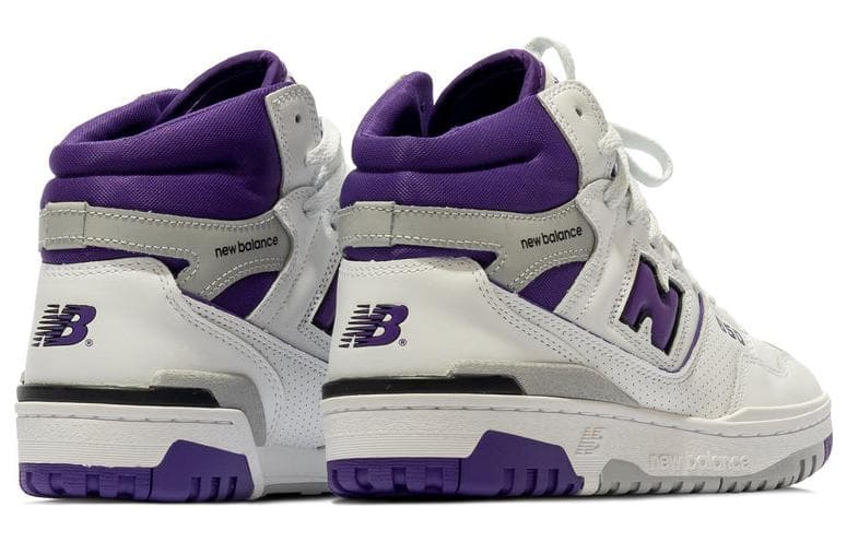 Ретро баскетбольные кроссовки New Balance 650 White Purple - изображение 4