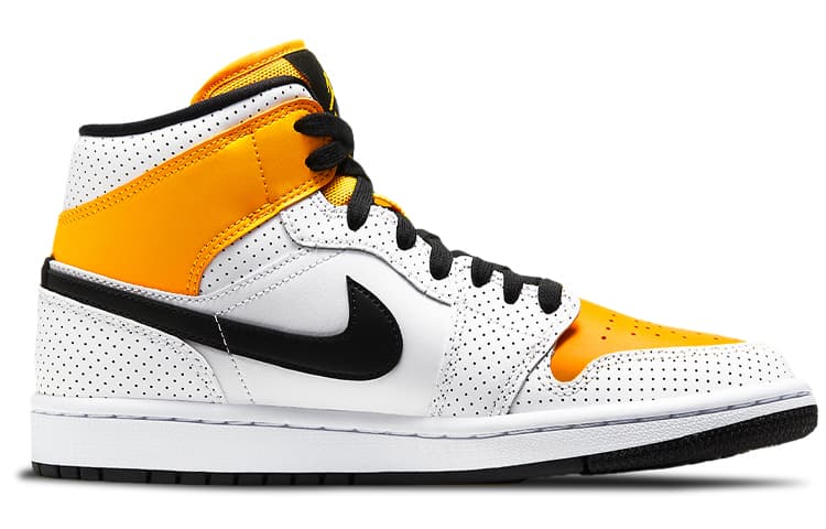 Ретро баскетбольные кроссовки Jordan Air Jordan 1 Mid "Laser Orange" — фото 2