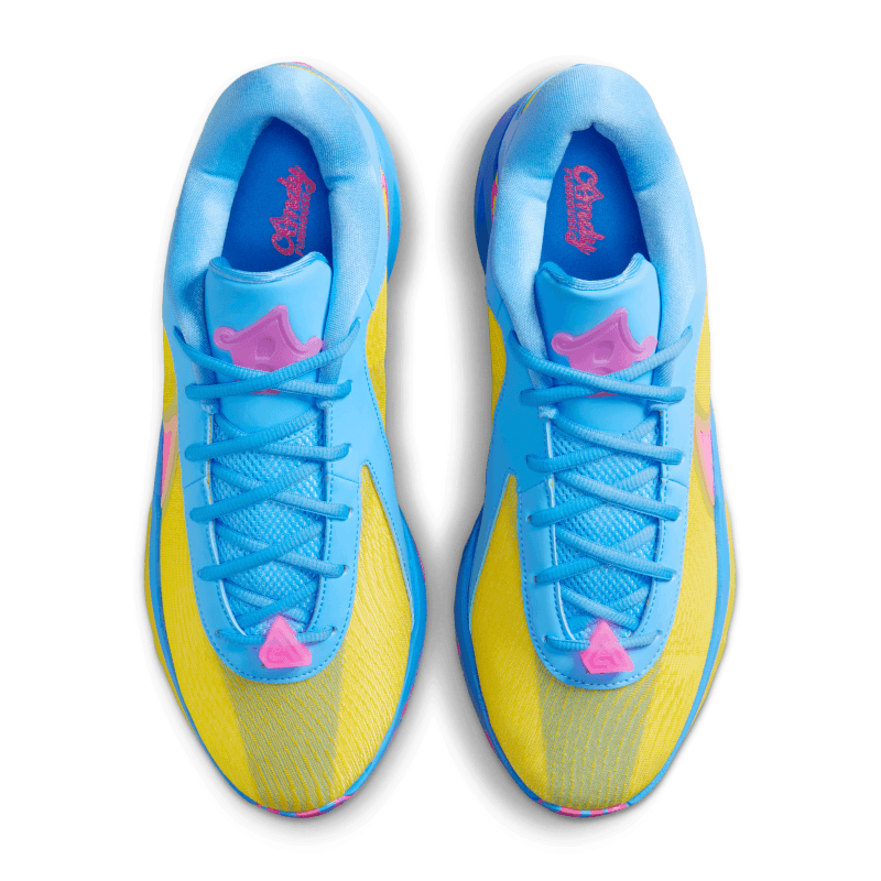 Кроссовки для баскетбола Nike Giannis Freak 6 Low Топ Баскетбольные кроссовки Мужские Желтый Розовый Синий - изображение 4