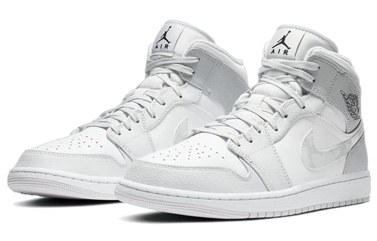 Ретро баскетбольные кроссовки Jordan Air Jordan 1 Mid "Grey Camo" - изображение 3