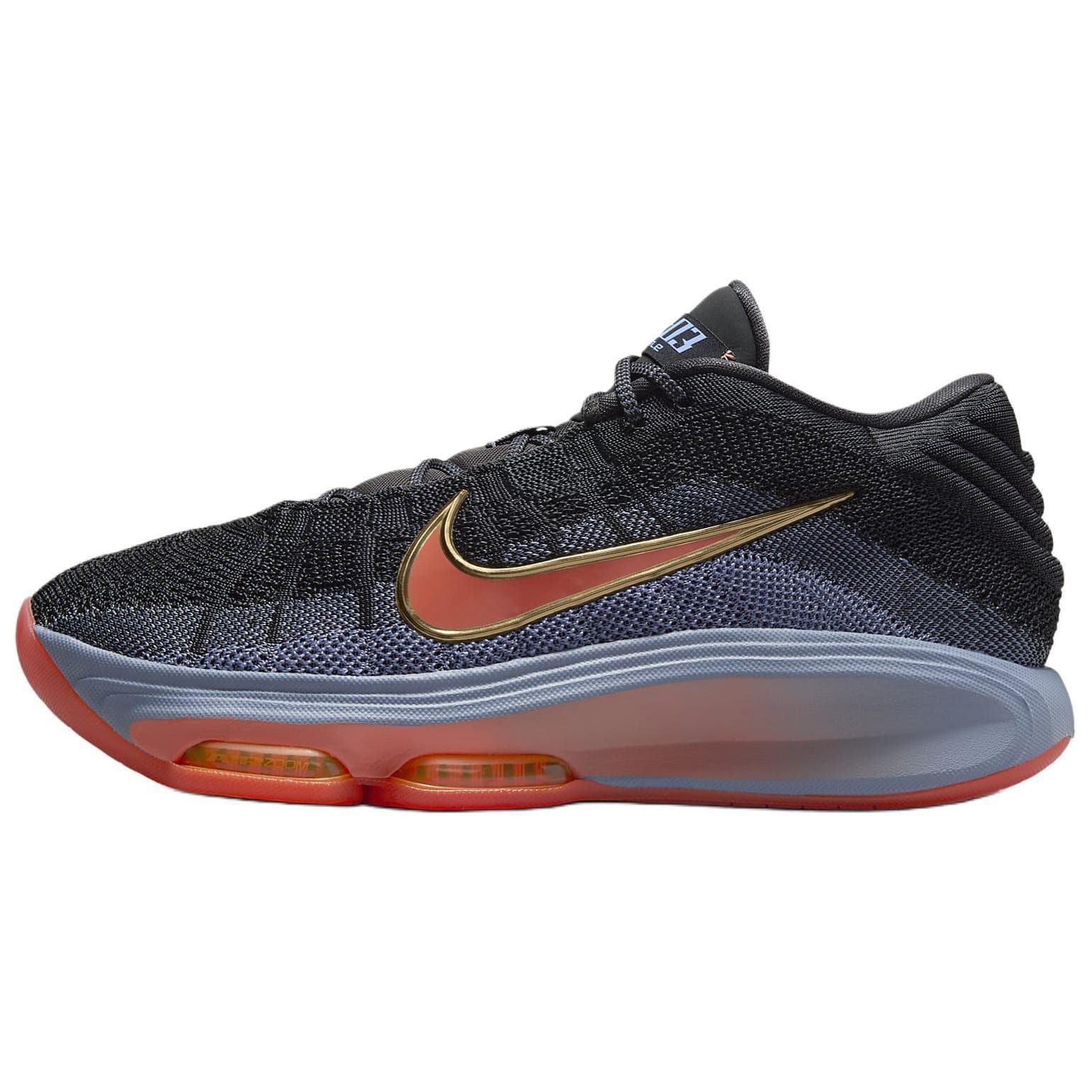 Кроссовки для баскетбола Nike GT Hustle 3 Противоскользящие Устойчивые к истиранию Низкие Баскетбольные Кроссовки Унисекс Черные Серые - изображение 1