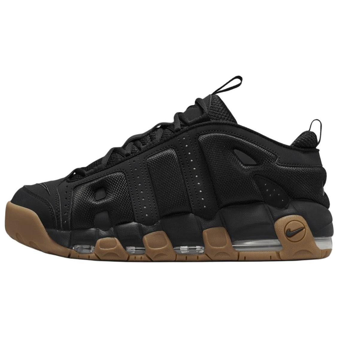 Кроссовки для баскетбола Nike Air More Uptempo противоскользящие устойчивые к истиранию низкие баскетбольные кроссовки унисекс черные - изображение 1