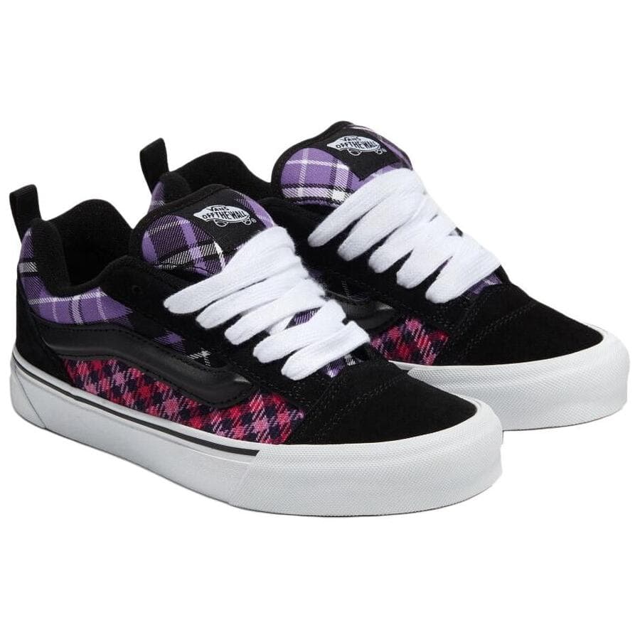 Кроссовки Vans Knu Skool Устойчивая к истиранию низкая обувь для скейтбординга унисекс черного и фиолетового цвета - изображение 2