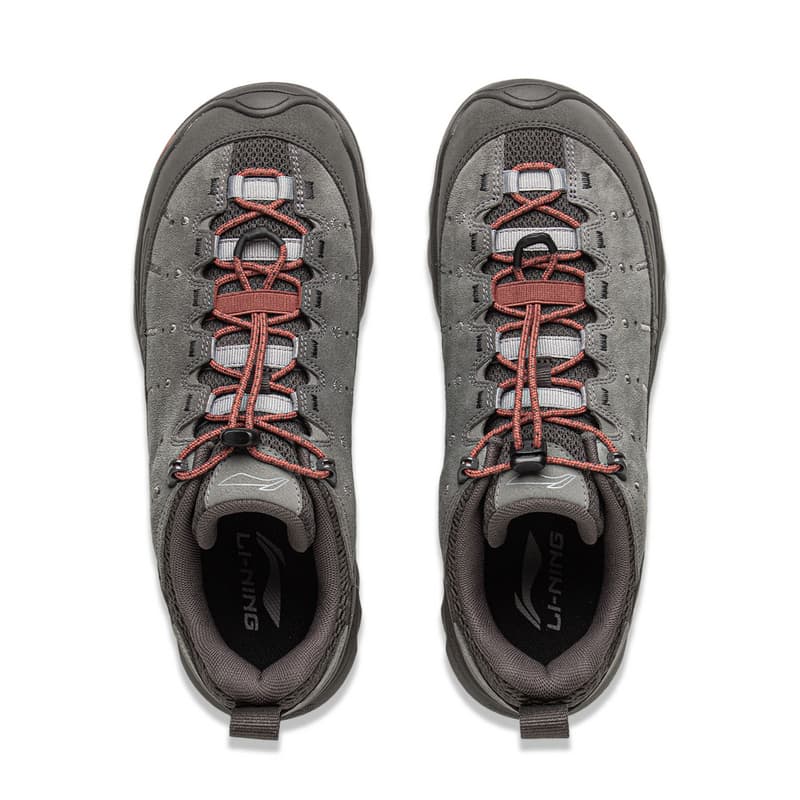 Кроссовки Li NING Outdoor Counterflow Linyun SE Синтетическая кожа Дышащий Low Топ Походная обувь Унисекс Серый - изображение 4
