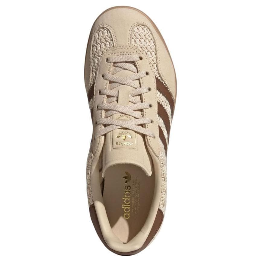 Кроссовки Adidas Originals GAZELLE INDOOR Low Топ Скейтборд Обувь Женская Бежевая Коричневая - изображение 2