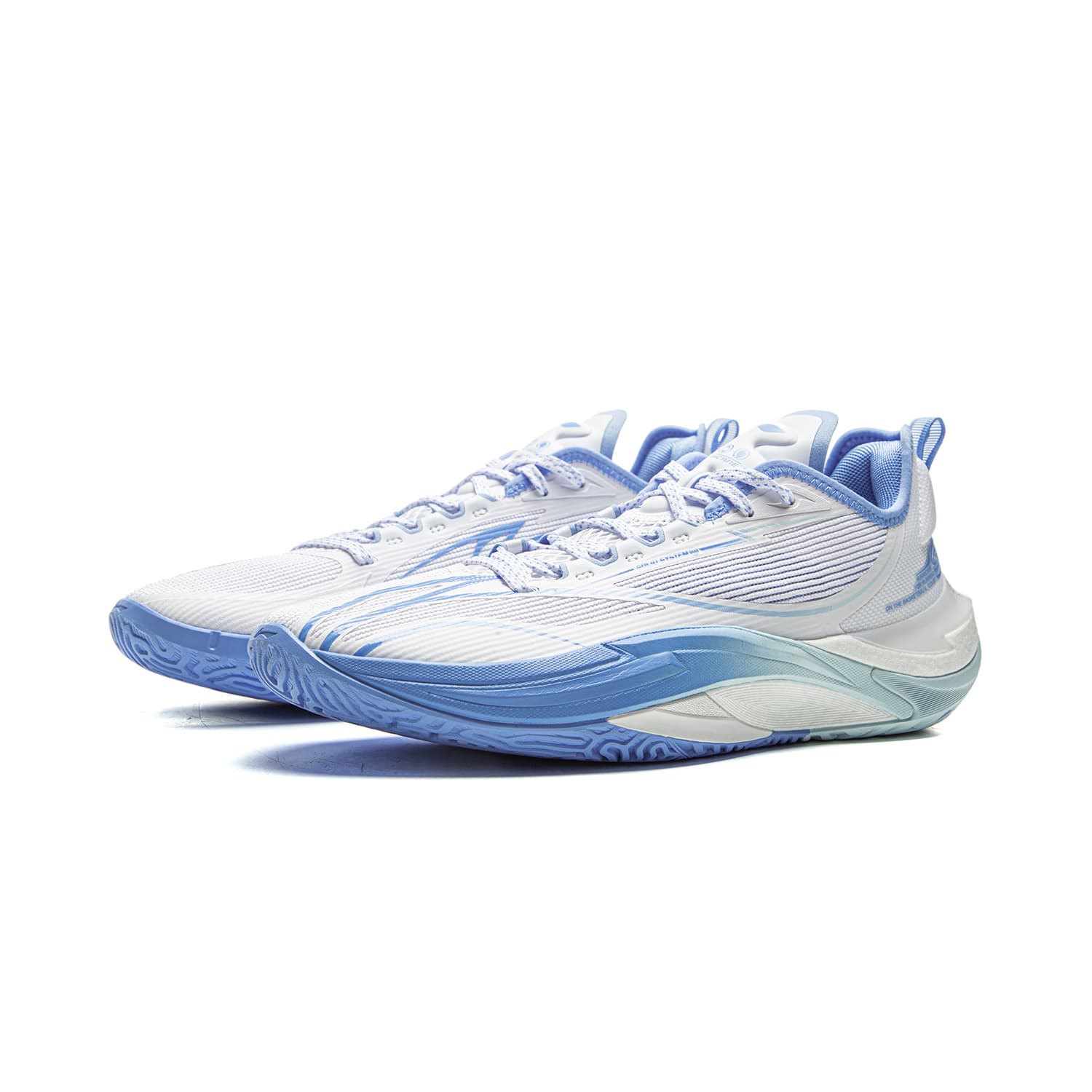 Кроссовки для баскетбола Li-Ning Ураган Молния Полноразмерная технология отскока Баскетбольные кроссовки для бега Стабильная поддержка Амортизация Противоскользящая износостойкая Oтскок Сцепление Лоу-топы Мужской Стандартный белый - изображение 3