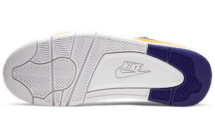 Ретро баскетбольные кроссовки Nike Flight Legacy White Blue Yellow - изображение 6