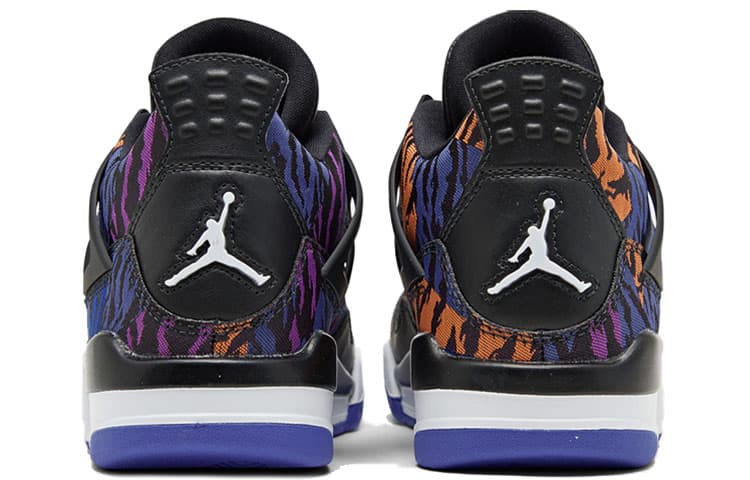 Ретро баскетбольные кроссовки Jordan Air Jordan 4 Retro "A Tiger-Striped" GS Blue - изображение 5
