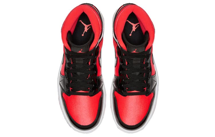 Ретро баскетбольные кроссовки Jordan Air Jordan 1 Mid Black Red - изображение 3