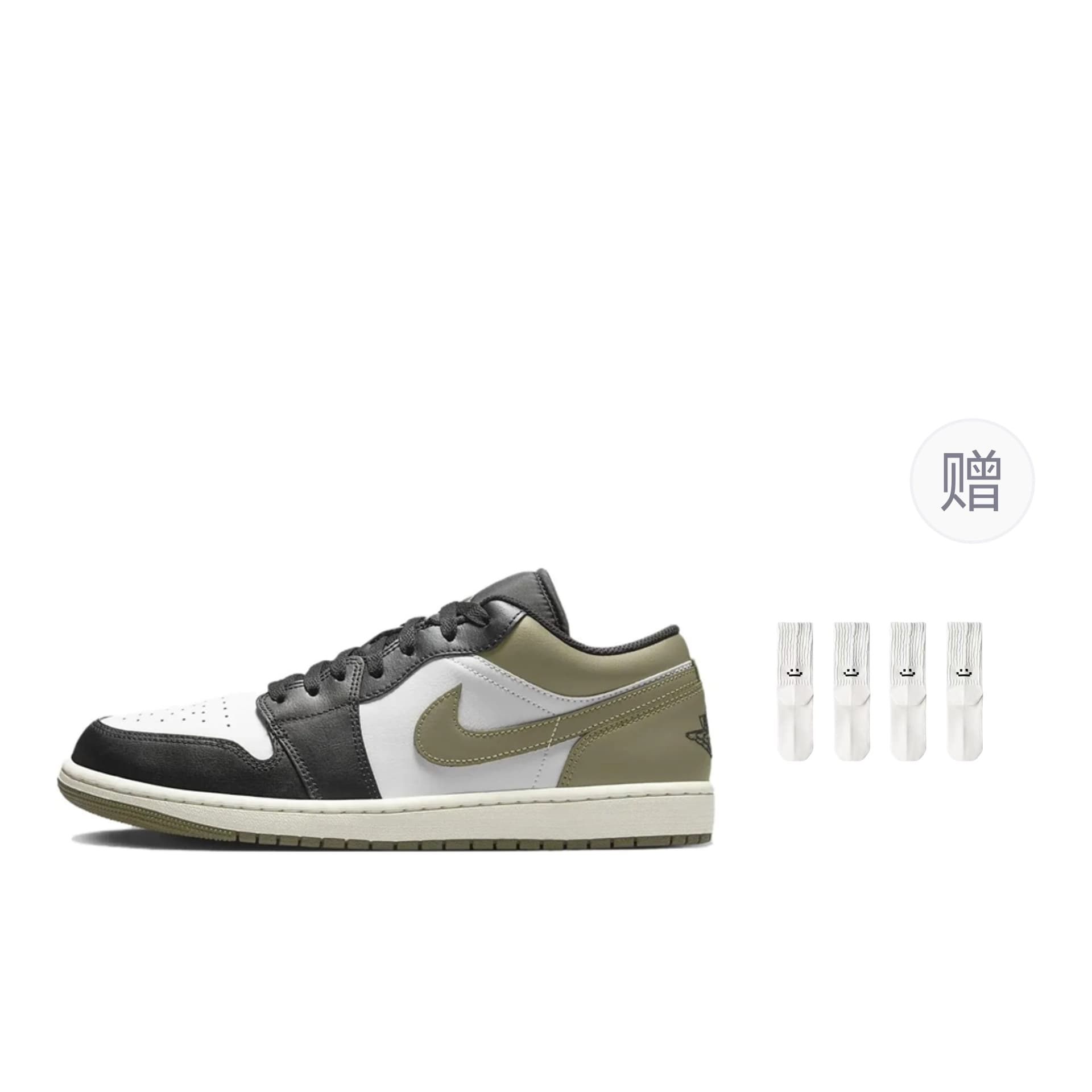 Ретро баскетбольные кроссовки Air Jordan 1 Low "Medium Olive" - изображение 7