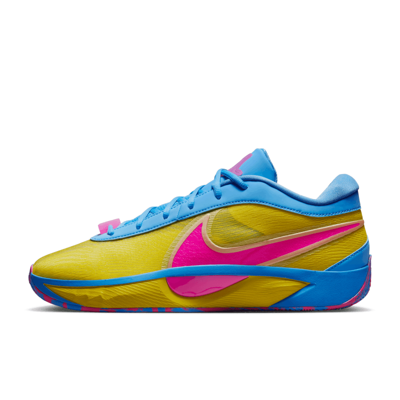 Кроссовки для баскетбола Nike Giannis Freak 6 Low Топ Баскетбольные кроссовки Мужские Желтый Розовый Синий - изображение 1