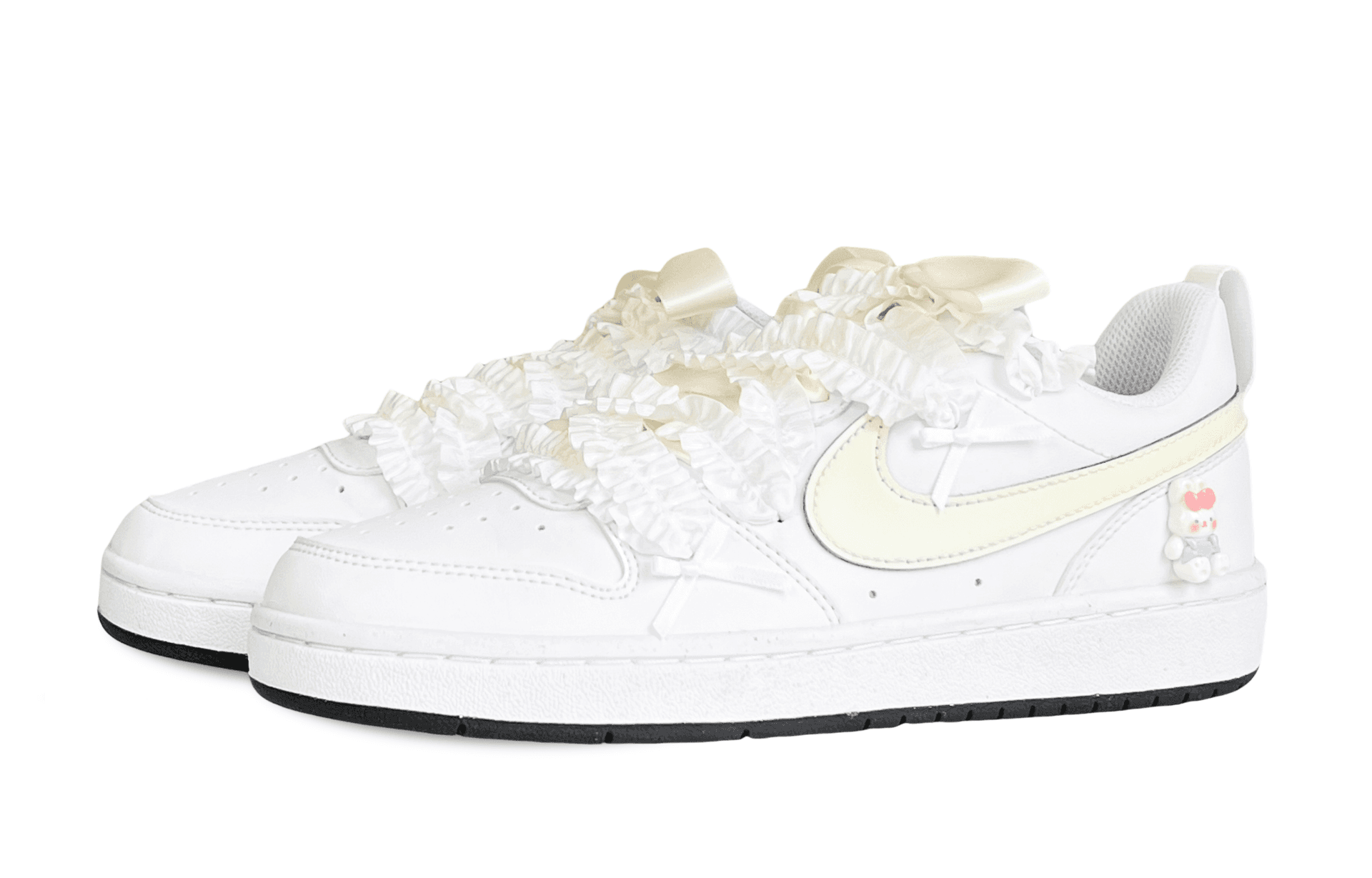 Кроссовки Nike Court Borough Low GS White Yellow - изображение 3