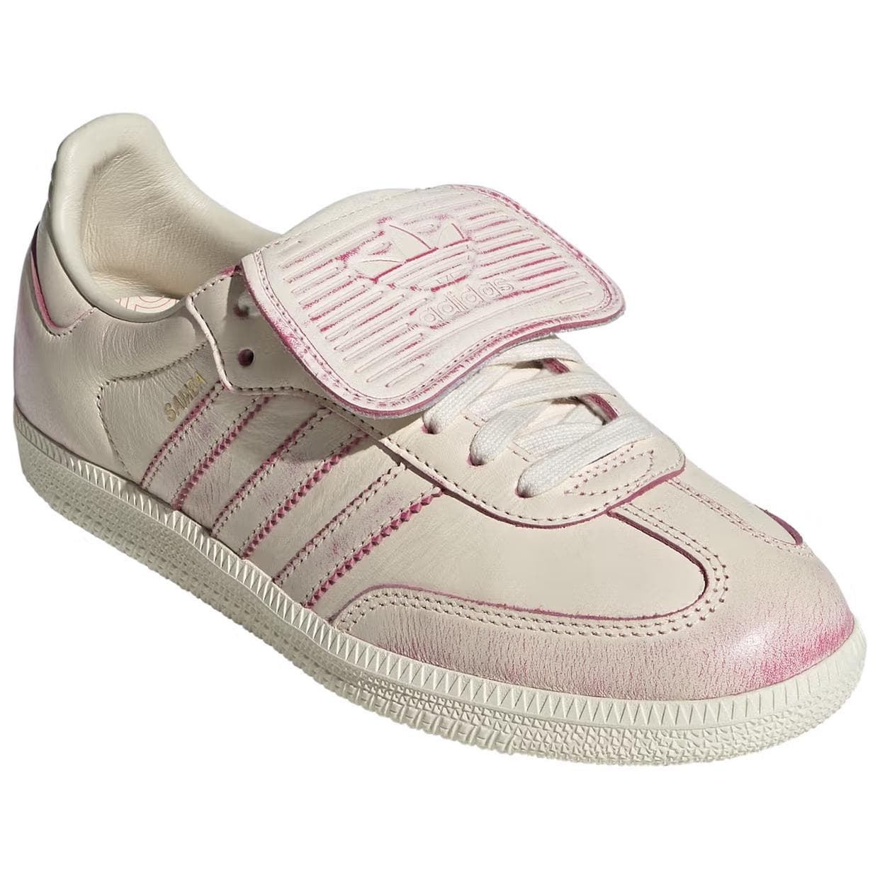 Кроссовки Adidas Originals Samba Устойчивые к истиранию Низкие Кроссовки для скейтбординга Женские Белые Розовые - изображение 3