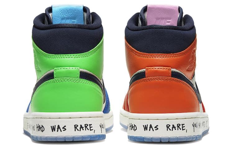 Ретро баскетбольные кроссовки Melody Ehsani x Air Jordan 1 Mid "Fearless" — фото 4