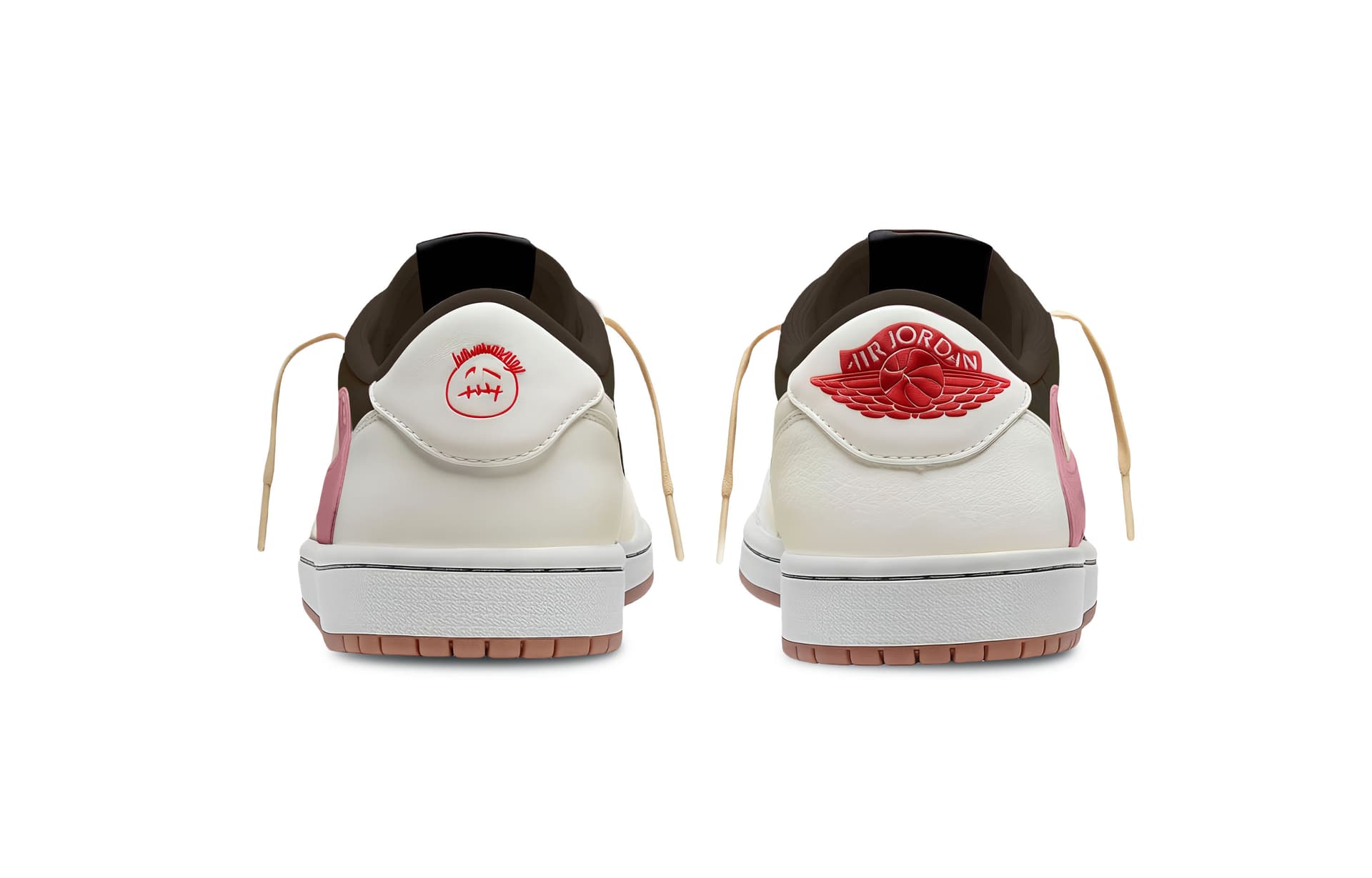 Ретро баскетбольные кроссовки Travis Scott x Jordan Air Jordan 1 Retro Low Pink - изображение 4