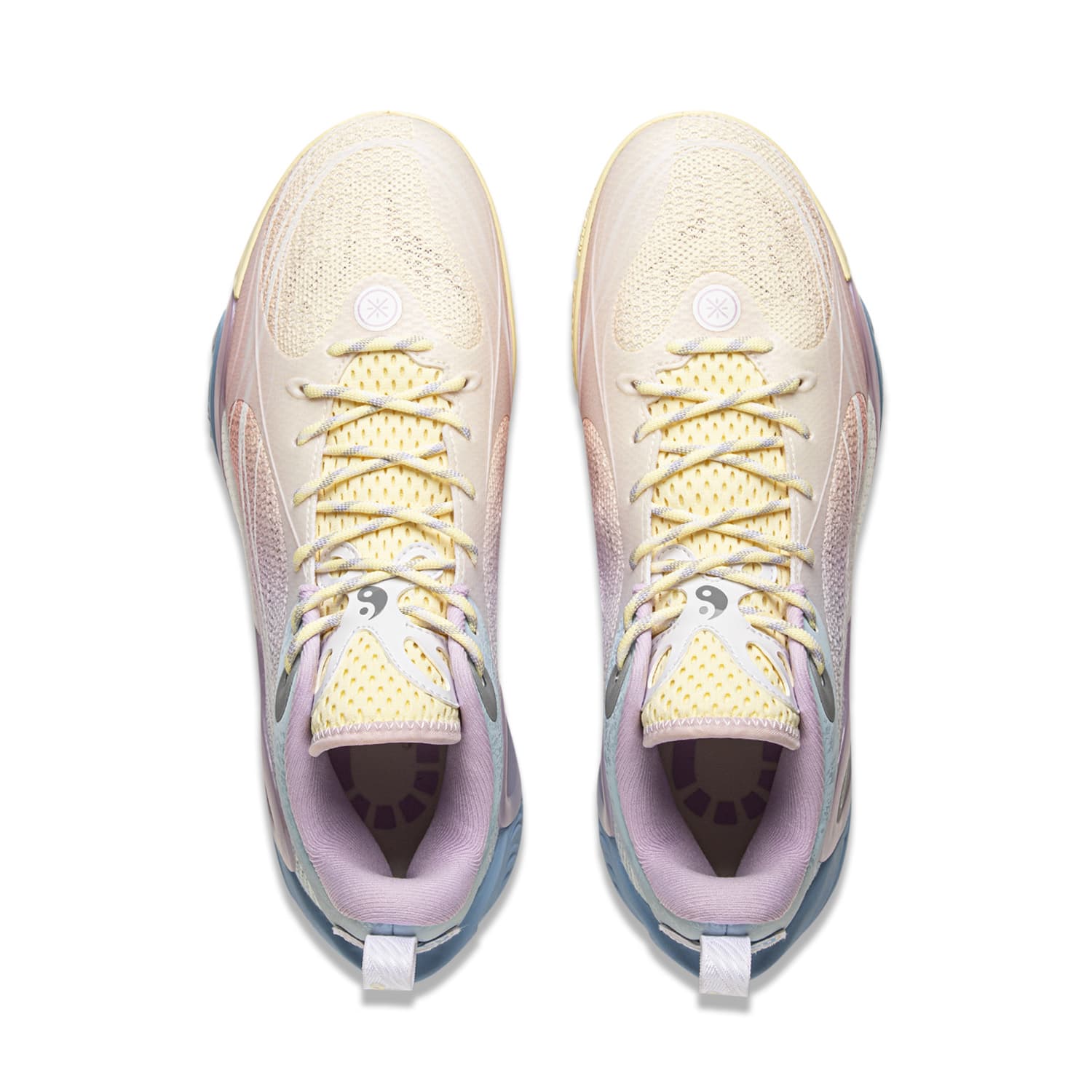 Кроссовки для баскетбола Li-Ning DLO1 Training Camp Russell 1st Generation Технология BOOM Стабильная поддержка Амортизация Отскок Сцепление Лоу-топы Баскетбольные кроссовки Мужской Желто-голубой - изображение 4
