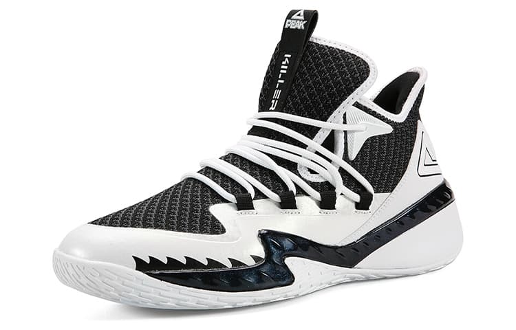 Кроссовки для баскетбола PEAK Mid Basketball Shoes Black White - изображение 3