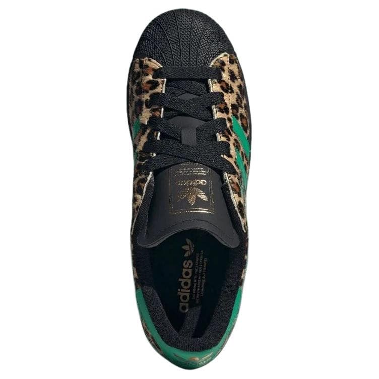 Кроссовки Adidas Originals Superstar Замша Low Топ Скейтборд Обувь Женские Черно-зеленый - изображение 3