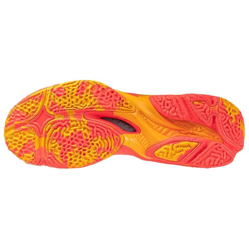 Кроссовки для спортзала Mizuno Wave Lightning Z8 Легкие Низкие Кроссовки для Тренировок Унисекс Белый Оранжевый - изображение 4