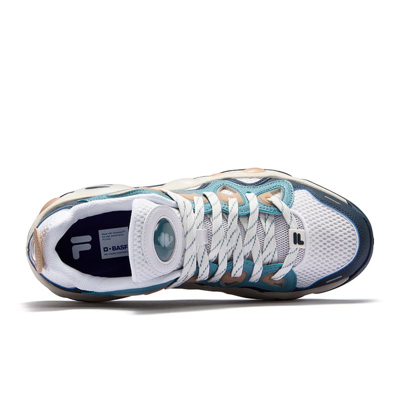 Кроссовки для баскетбола FILA FUSION VERTICAL Crack Shoes Низкие Баскетбольные Кроссовки Мужские Белые Синие - изображение 3
