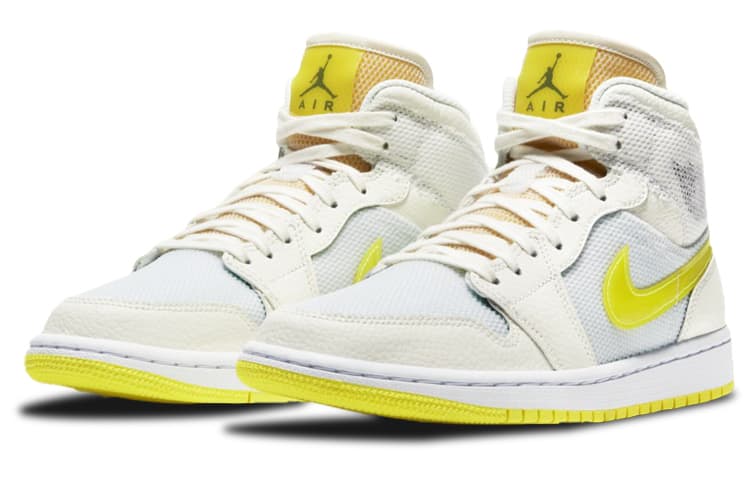 Ретро баскетбольные кроссовки Jordan Air Jordan 1 Mid SE "Voltage Yellow" — фото 3