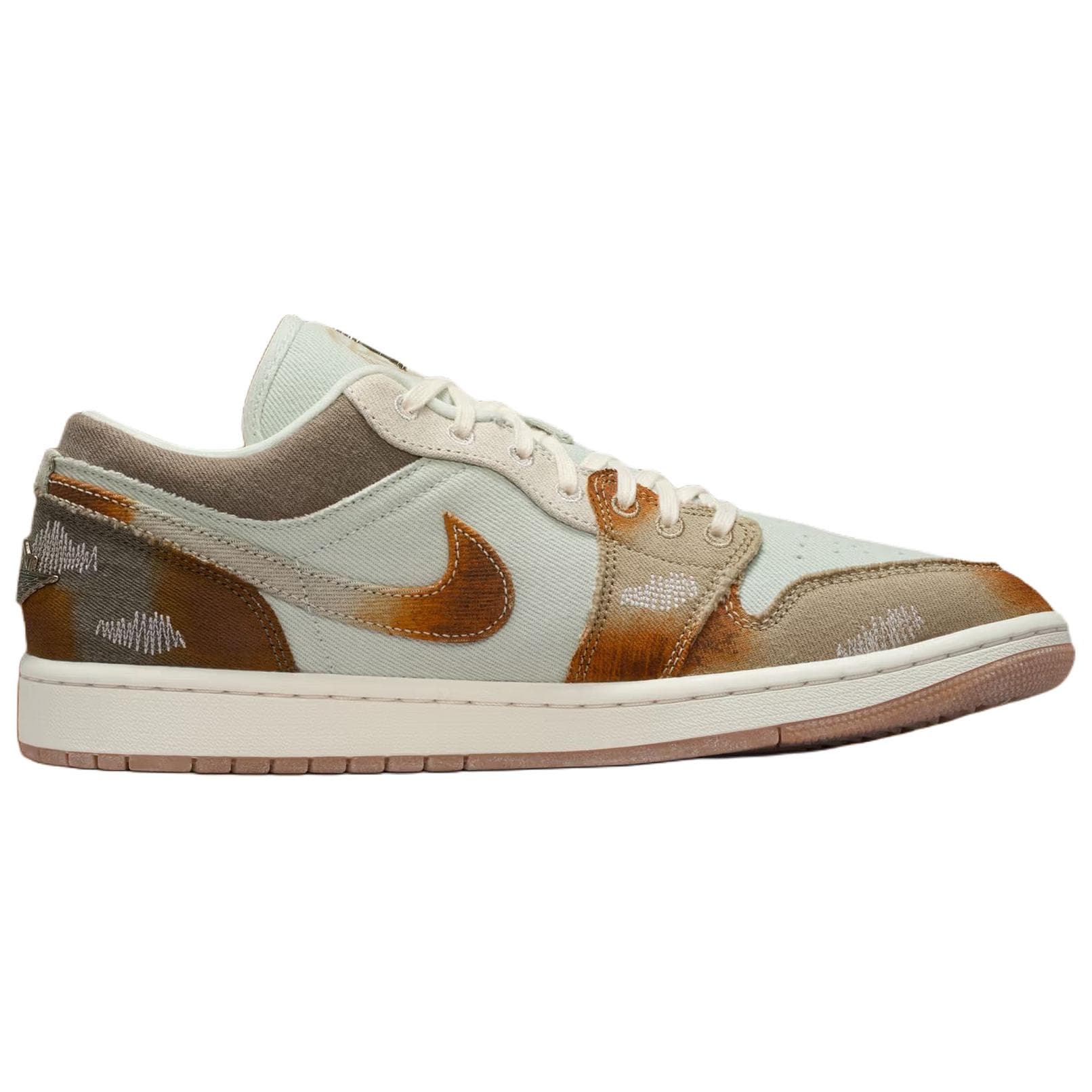 Ретро баскетбольные кроссовки Jordan Air Jordan 1 SE Low Blue Brown — фото 2