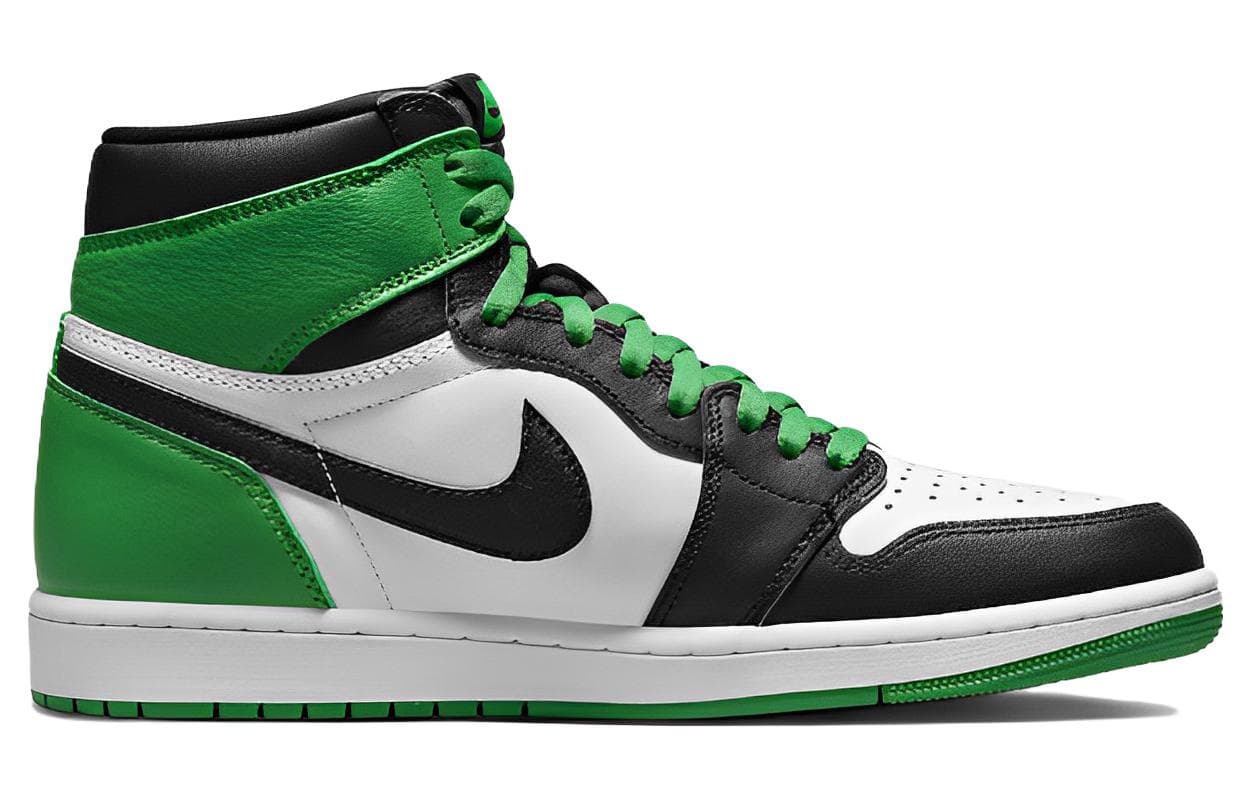 Ретро баскетбольные кроссовки Jordan Air Jordan 1 High OG "Black and Lucky Green" - изображение 2