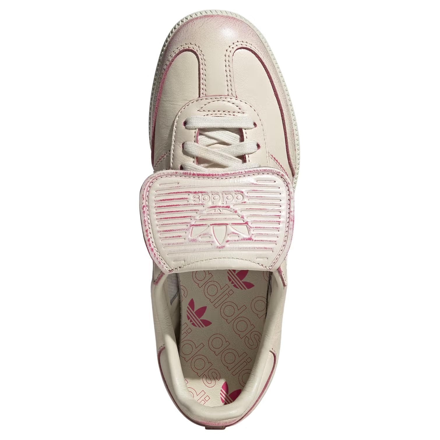 Кроссовки Adidas Originals Samba Устойчивые к истиранию Низкие Кроссовки для скейтбординга Женские Белые Розовые - изображение 5