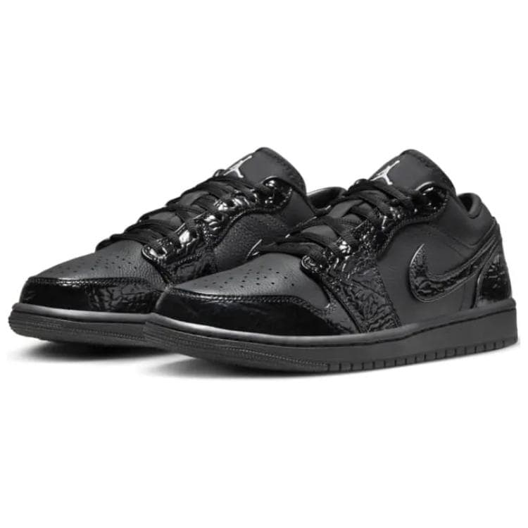 Ретро баскетбольные кроссовки Jordan Air Jordan 1 Low "Black Croc" - изображение 3