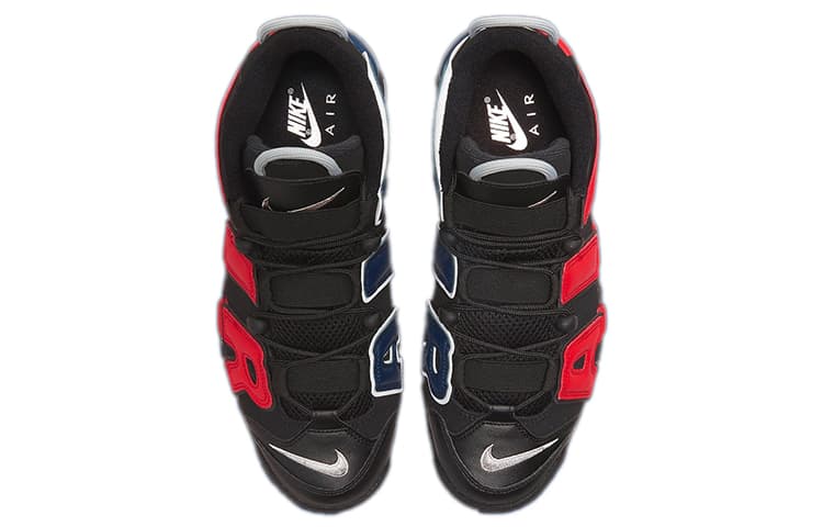 Кроссовки для баскетбола Nike Air More Uptempo Black Red Blue - изображение 4