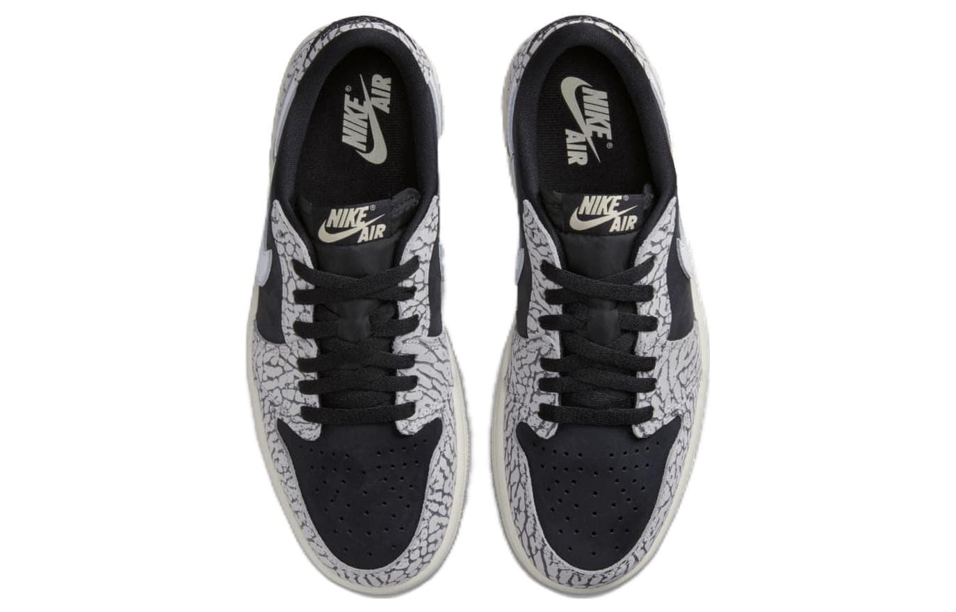 Ретро баскетбольные кроссовки Jordan Air Jordan 1 Low "Black Cement" - изображение 4