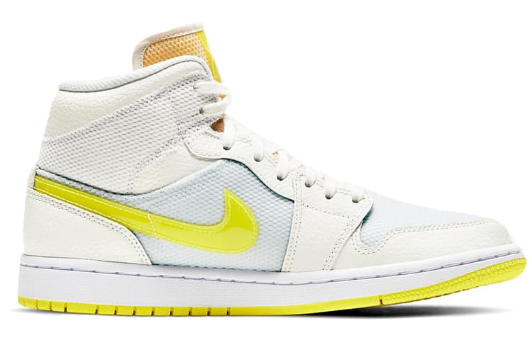 Ретро баскетбольные кроссовки Jordan Air Jordan 1 Mid SE "Voltage Yellow" — фото 2