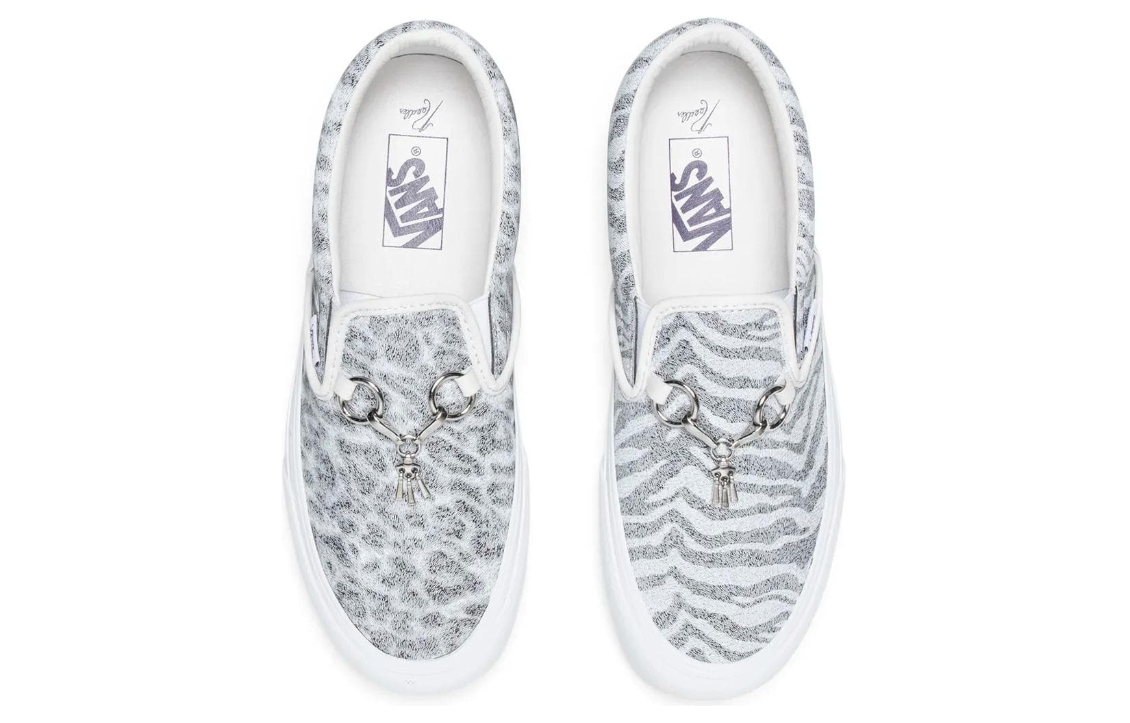 Кроссовки Needles x Vans Slip-On White Grey - изображение 3