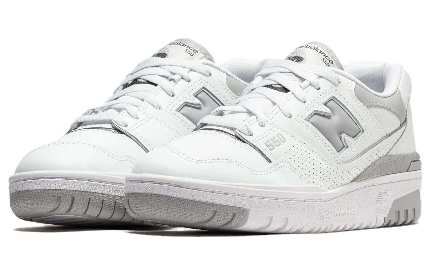 Ретро баскетбольные кроссовки New Balance 550 Grey White - изображение 3