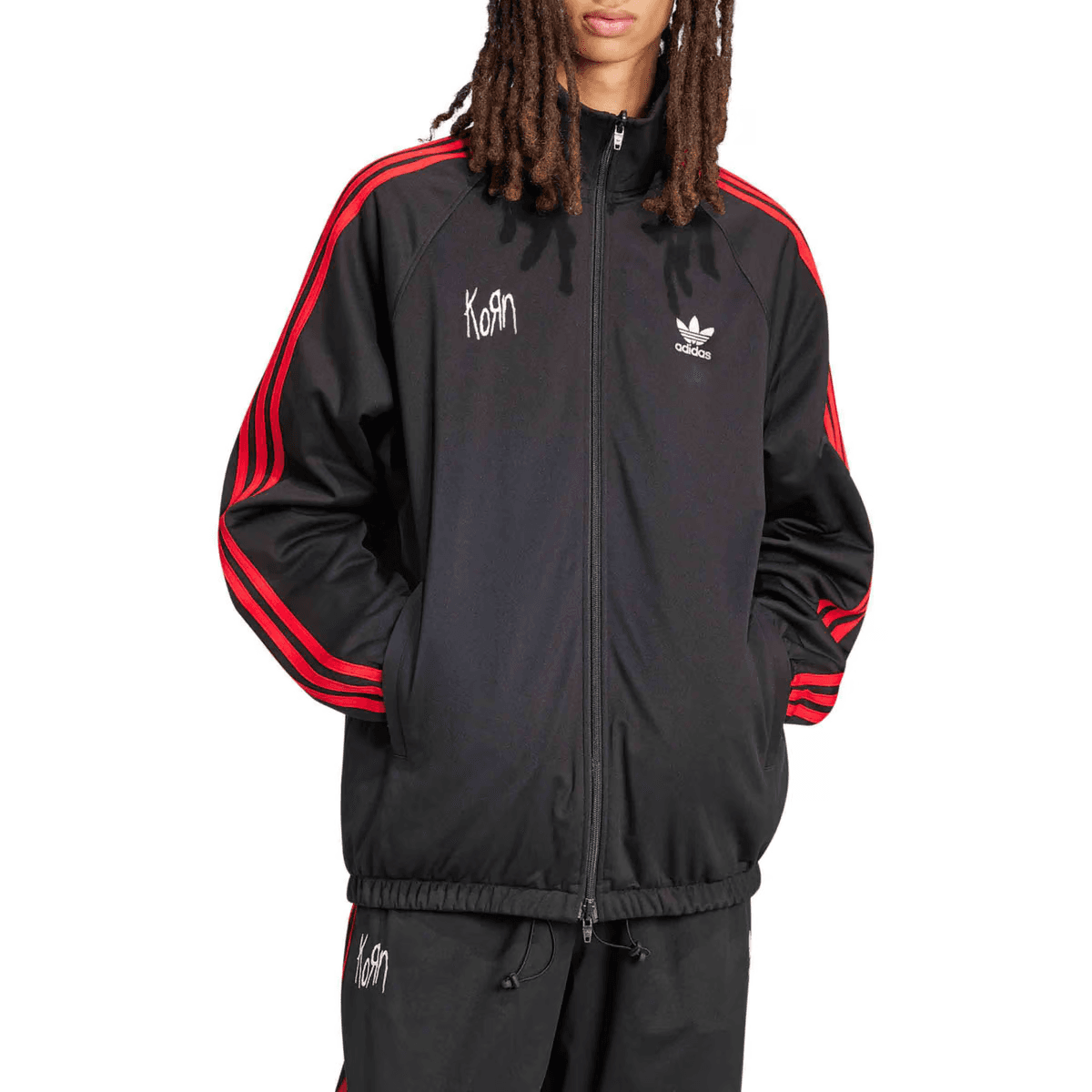 Куртка adidas originals x Korn TRACK TOP Куртки Пальто Унисекс Черный - изображение 2