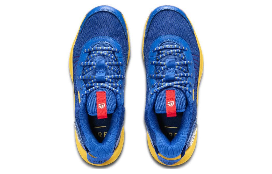 Кроссовки для баскетбола Under Armour Curry 3 Z7 Устойчивые к истиранию MID Баскетбольные кроссовки Унисекс Синий Желтый - изображение 4