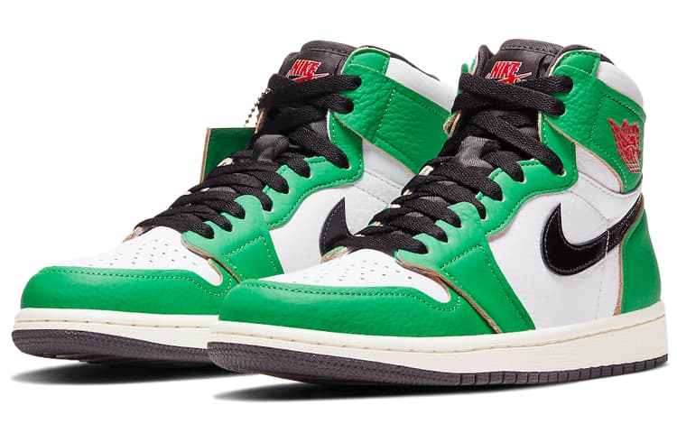 Ретро баскетбольные кроссовки Jordan Air Jordan 1 Retro High OG "Lucky Green" - изображение 3