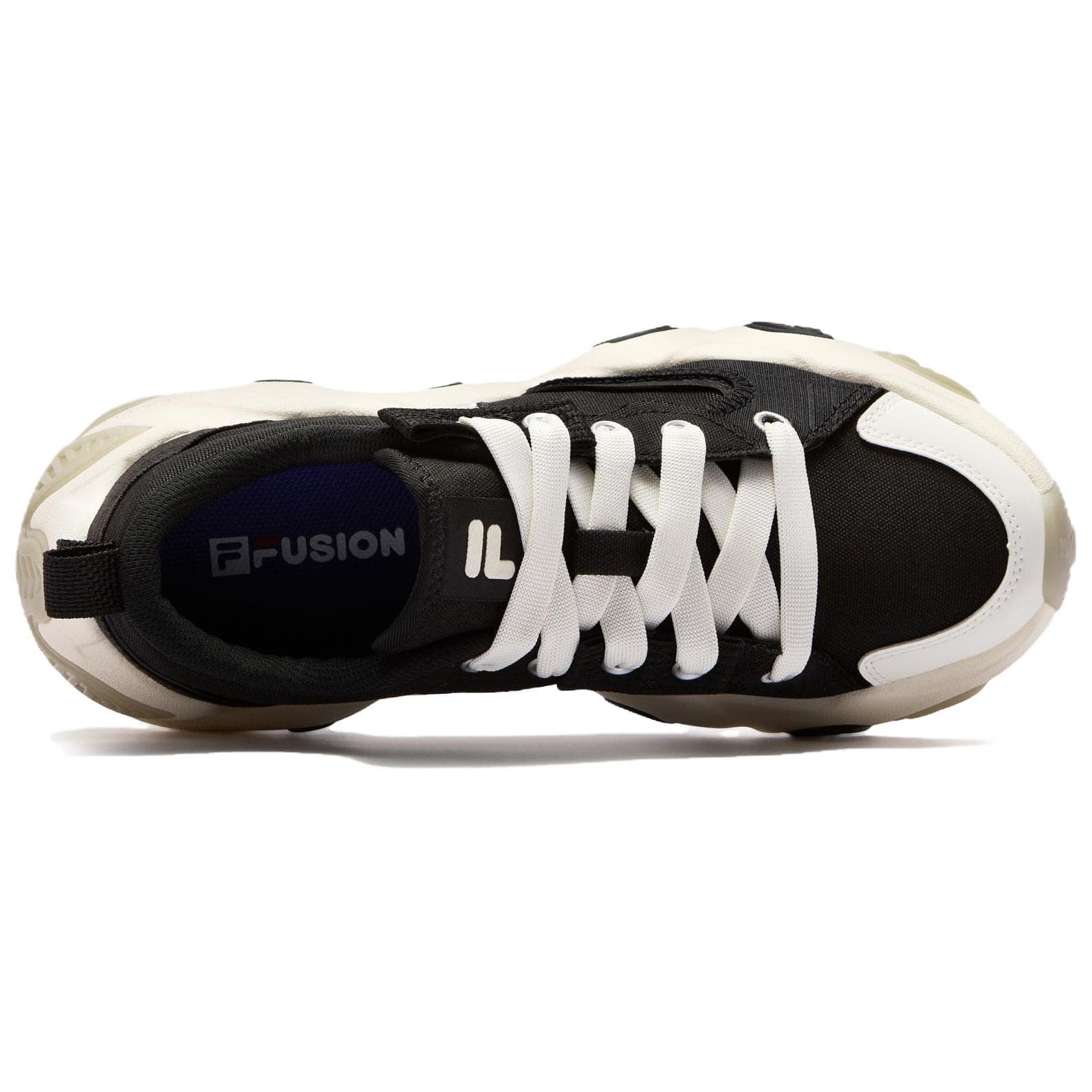 Кроссовки FILA FUSION STARFISH CANVAS Низкие кеды массивные кроссовки женские черный микро-белый - изображение 4