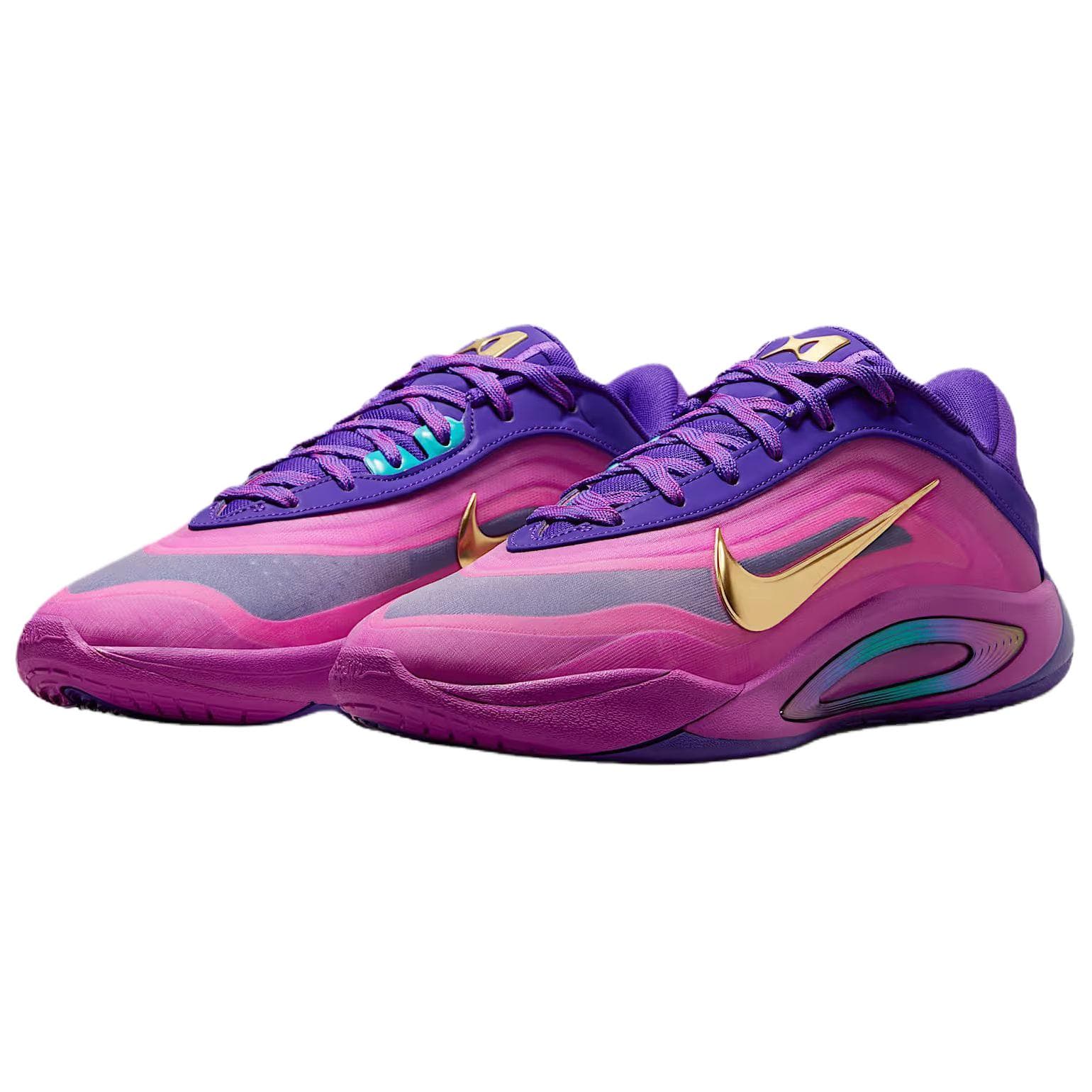 Кроссовки для баскетбола Nike A'One Дышащие Поддерживающие Баскетбольные Кроссовки Унисекс Розовые - изображение 3