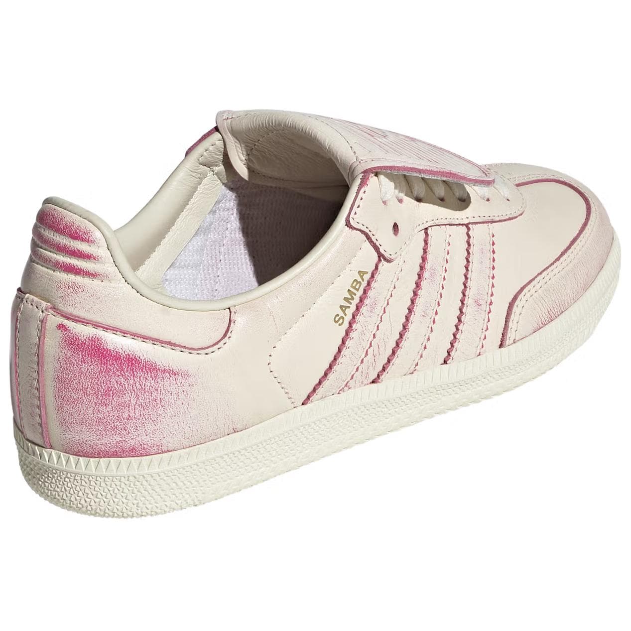 Кроссовки Adidas Originals Samba Устойчивые к истиранию Низкие Кроссовки для скейтбординга Женские Белые Розовые - изображение 4