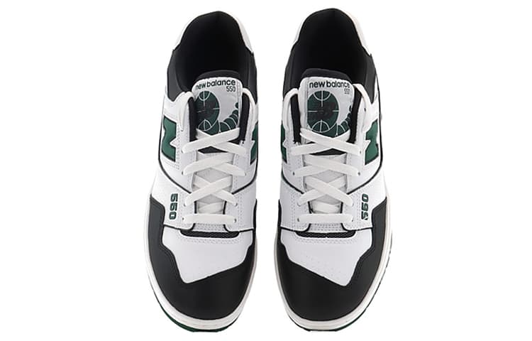 Ретро баскетбольные кроссовки New Balance 550 Shifted Sport Pack White Black Green - изображение 4