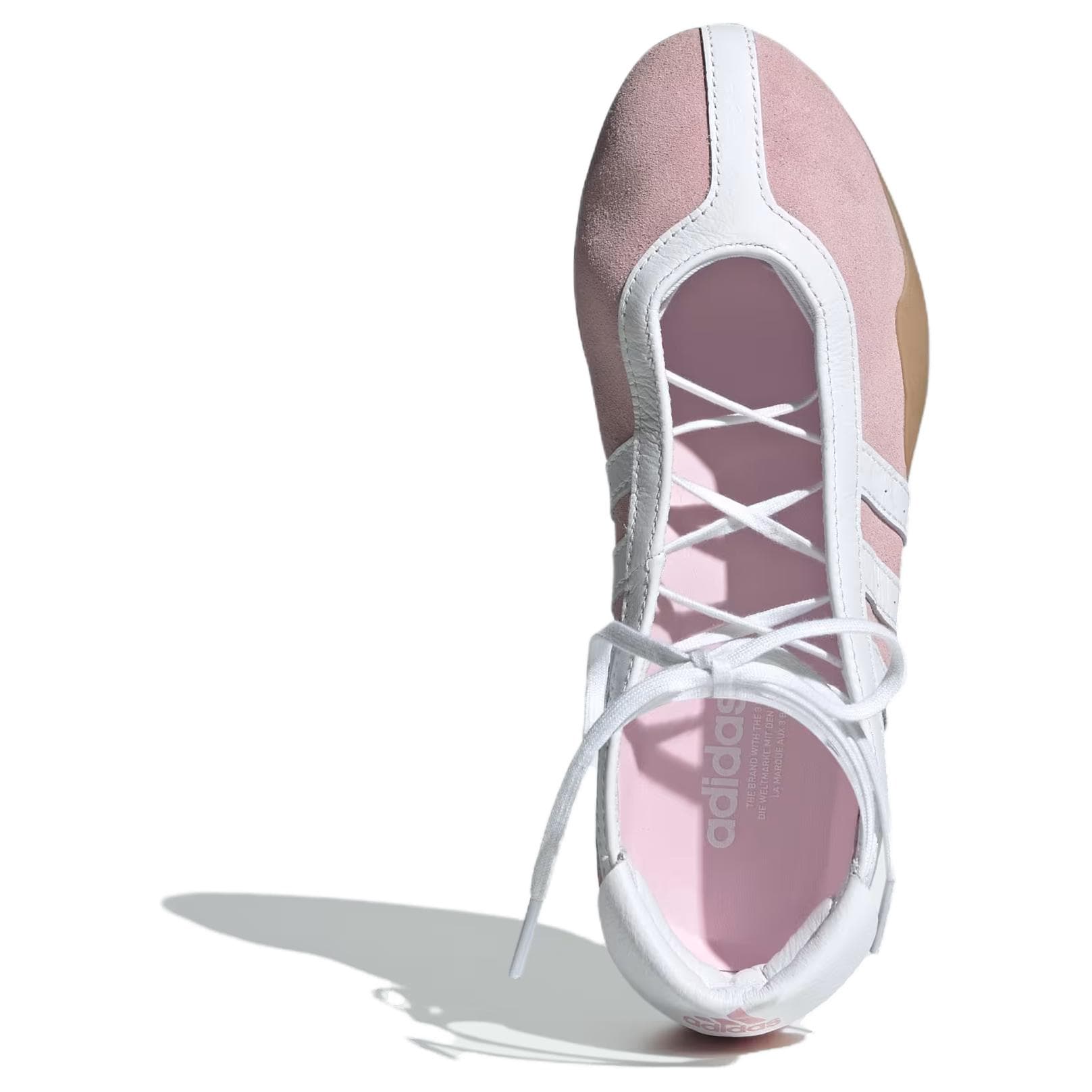 Кроссовки для спортзала Adidas Originals Taekwondo Устойчивые к истиранию низкие кроссовки для тренировок женские розовые белые - изображение 3