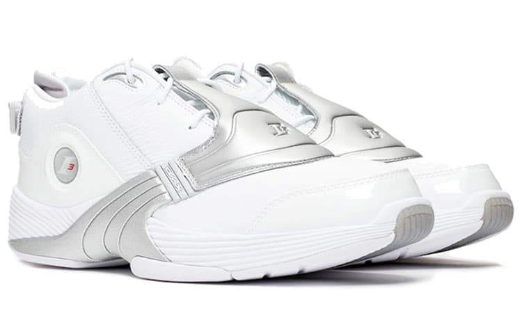 Ретро баскетбольные кроссовки Reebok Answer Low Silver White - изображение 3