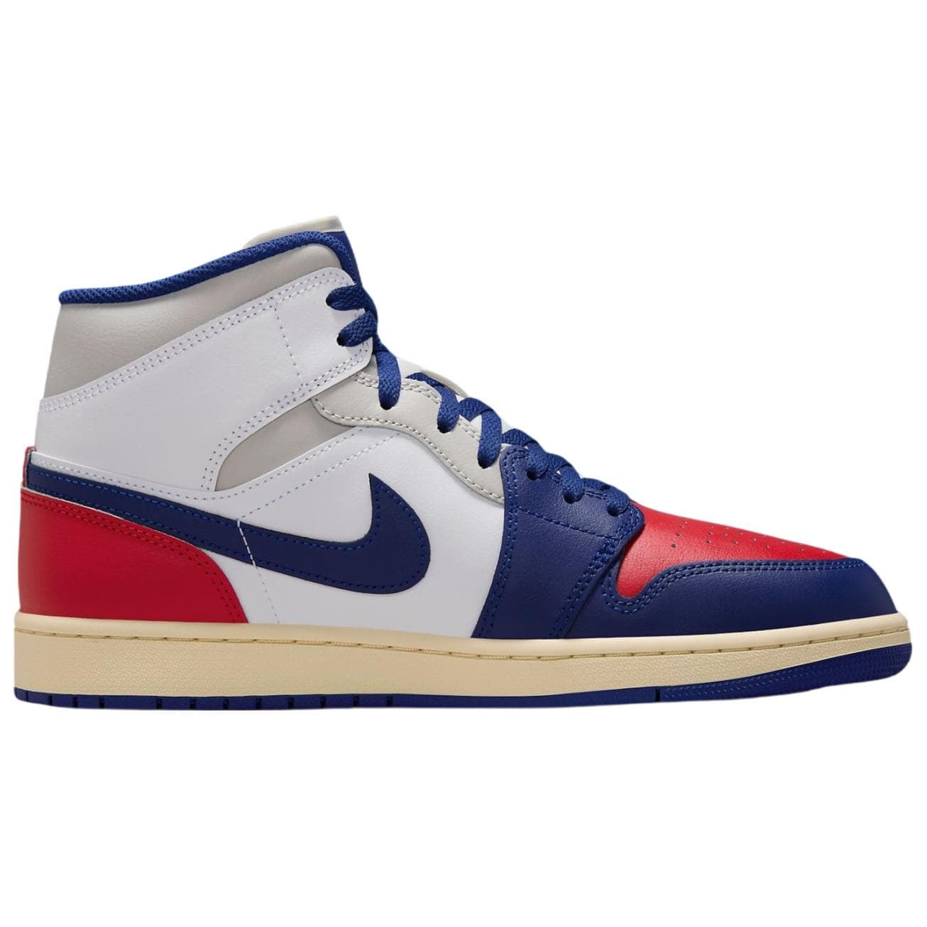 Ретро баскетбольные кроссовки Jordan Air Jordan 1 MID Топ Винтажные Баскетбольные Кроссовки Унисекс Синий Белый - изображение 2