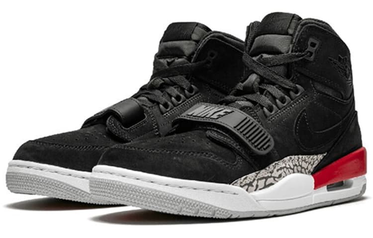 Ретро баскетбольные кроссовки Jordan Legacy 312 Black Suede - изображение 3